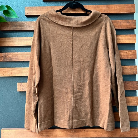 NWT Pure Collection 100% Cashmere Bardot Sweater Cinnamon Brown Size 18 - Picture 4 of 9